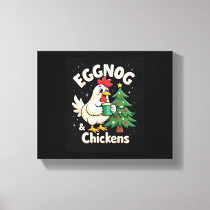 Eggnog & Chickens Canvas Print
