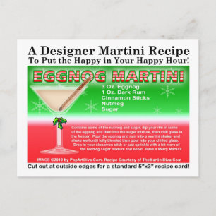 Eggnog Christmas Martini Recipe Postcard