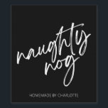 Eggnog Food and Beverage Label Set<br><div class="desc">Black script eggnog label with name.</div>