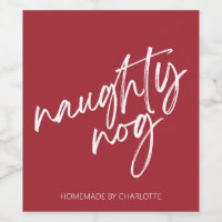 Eggnog Food and Beverage Label Set