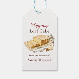 Eggnog Loaf Cake Gift Tags