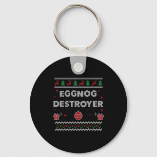 Eggnog Lover Funny Ugly Christmas Style Xmas Gift Key Ring