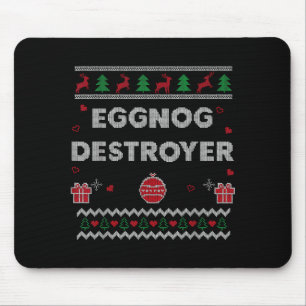 Eggnog Lover Funny Ugly Christmas Style Xmas Gift Mouse Mat