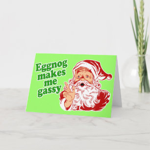 Eggnog Makes Santa Fart Holiday Card