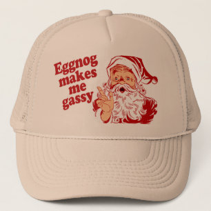 Eggnog Makes Santa Flatulent Trucker Hat