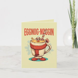 Eggnog-noggin – Funny Christmas Eggnog Pun  Card