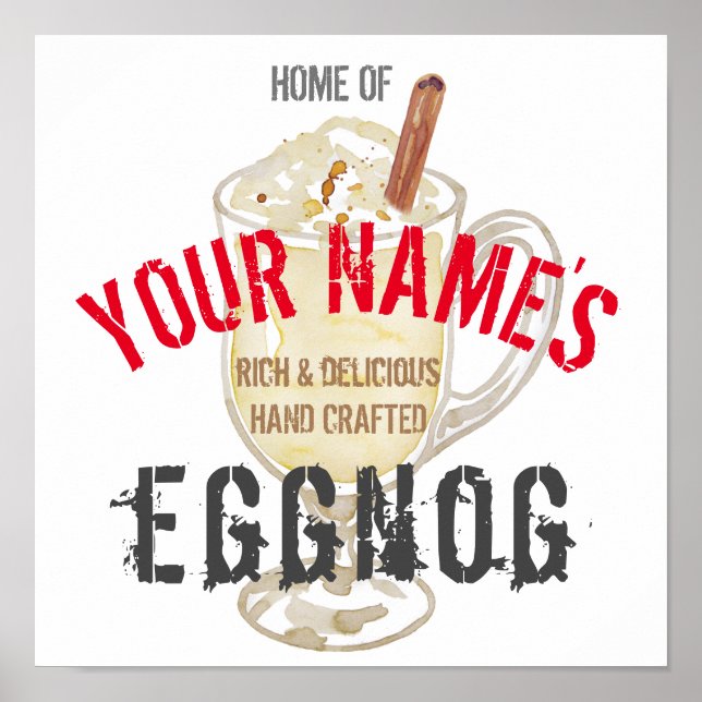 Eggnog Personalised Poster (Front)