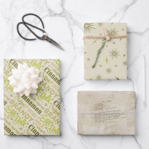 Eggnog Recipe Collection - Avocado Wrapping Paper Sheet