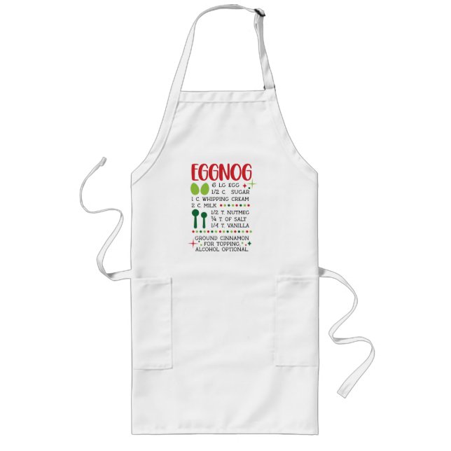 Eggnog Recipe Long Apron (Front)