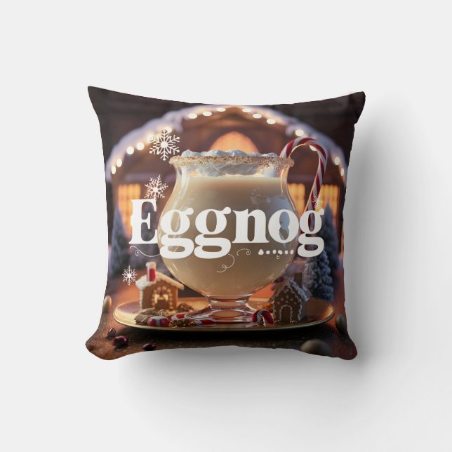 Eggnog timing, eggnog, christmas cushion (Front)
