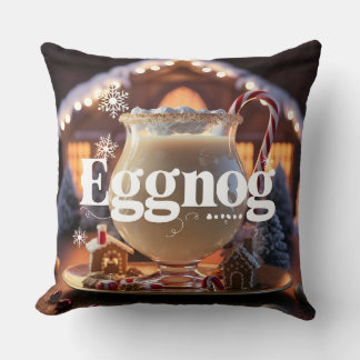 Eggnog timing, eggnog, christmas cushion