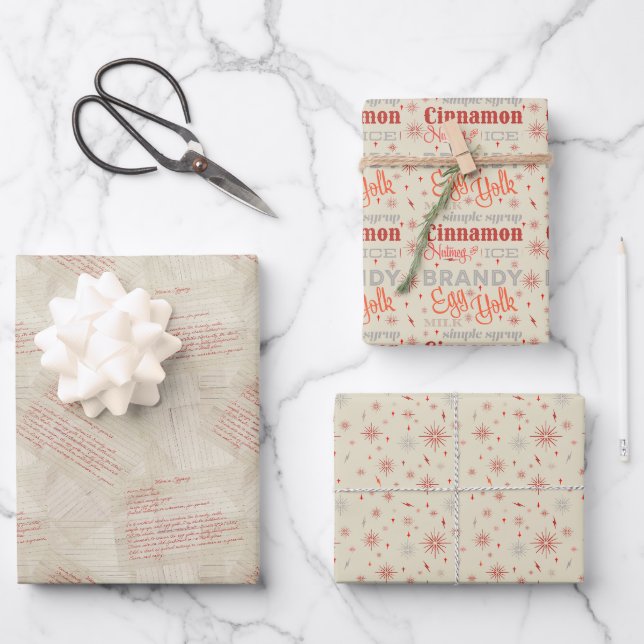 Eggnog Wrapping Paper Sheet (Front)