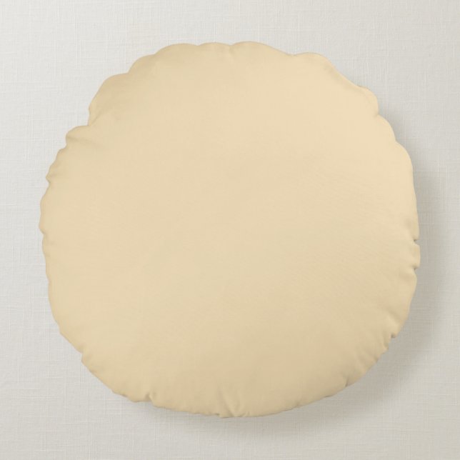 Eggnog Yellow Round Pillow (Front)