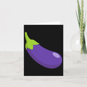 Eggplant And Peach Matching Couple Icon Emoticon C Card