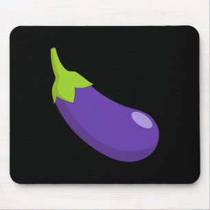 Eggplant And Peach Matching Couple Icon Emoticon C Mouse Mat