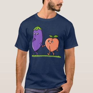 Eggplant and peach T-Shirt