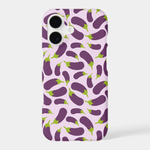 Eggplant Aubergine Purple Vegetable Pattern Design