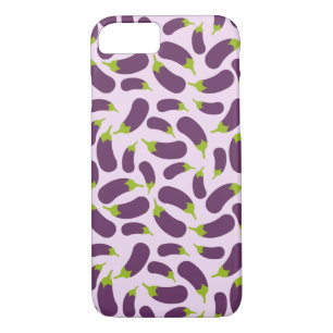 Eggplant Aubergine Purple Vegetable Pattern Design iPhone 8/7 Case