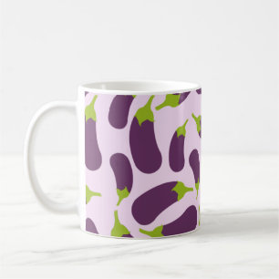 Eggplant Aubergine Purple Vegetable Pattern Design Coffee Mug