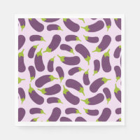 Eggplant Aubergine Purple Vegetable Pattern Design