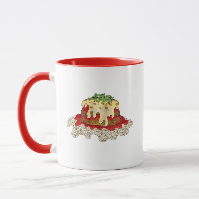 Eggplant Aubgergine Parm Parmesan Italian Food Mug (Left)
