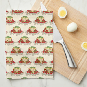 Eggplant Aubgergine Parm Parmesan Italian Food Tea Towel