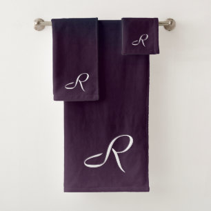 Eggplant Bath Towel Set