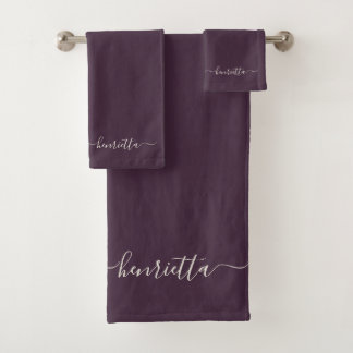 Eggplant Bath Towels Bathroom Elegant Stylish