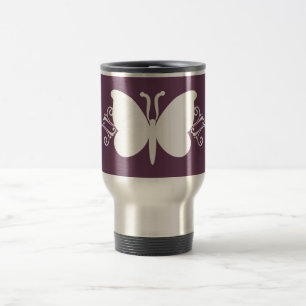 Eggplant Butterfly Swirls Mug