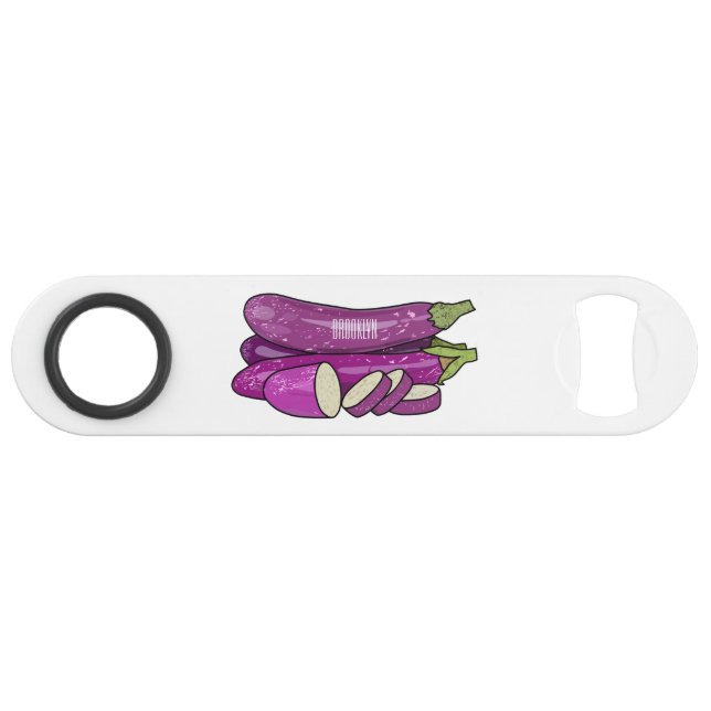 Eggplant cartoon illustration (Front (Horizontal))