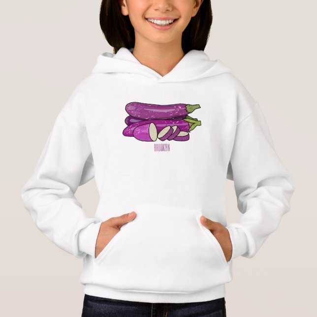 Eggplant cartoon illustration (Front)