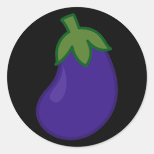 Eggplant Classic Round Sticker