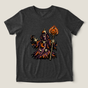 Eggplant Dark Sorcerer Halloween — Spooky Retro Tri-Blend Shirt