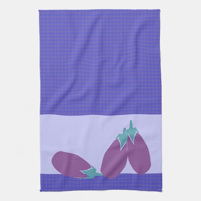 Eggplant Drying Dish Kitchen Towel (Vertical)