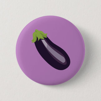 Eggplant Emoji 6 Cm Round Badge