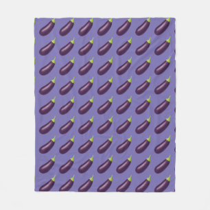 Eggplant Emoji Fleece Blanket
