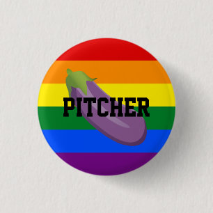 Eggplant Emoji Gay Top 3 Cm Round Badge