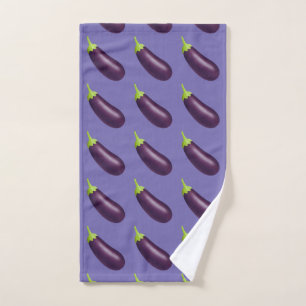 Eggplant Emoji Hand Towel