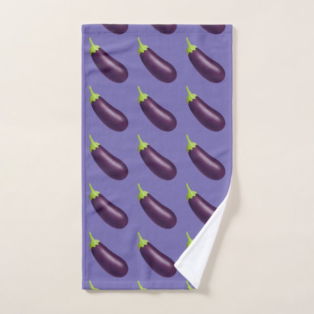 Eggplant Emoji Hand Towel (Hand Towel)