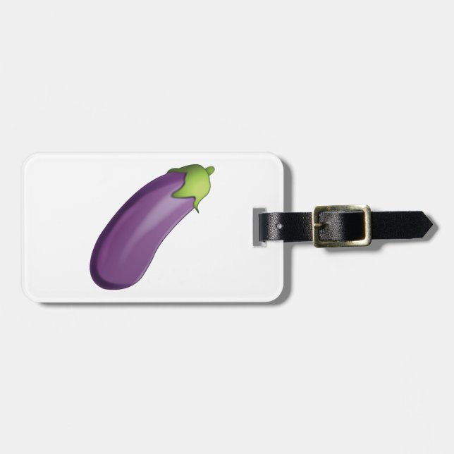 Eggplant - Emoji Luggage Tag (Front Horizontal)