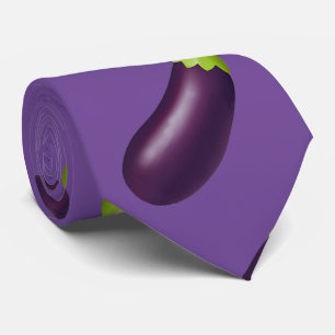 Eggplant Emoji Tie