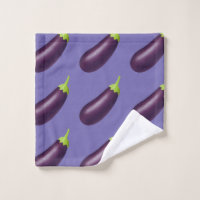 Eggplant Emoji Wash Cloth
