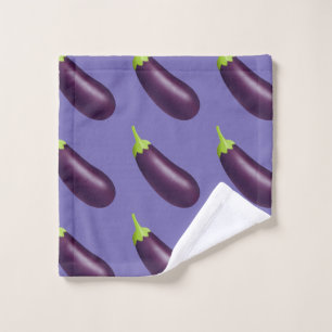Eggplant Emoji Wash Cloth
