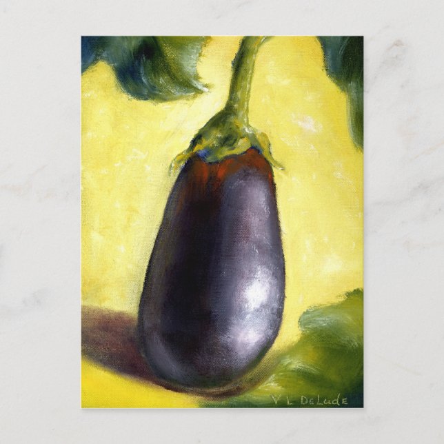 Eggplant Fine Art From Oil Painting Postcard (Front)