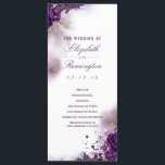 Eggplant Floral Watercolor Wedding Programs Programme<br><div class="desc">Eggplant purple flowers watercolor wedding programs</div>