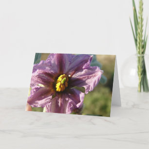 Eggplant Flower Card