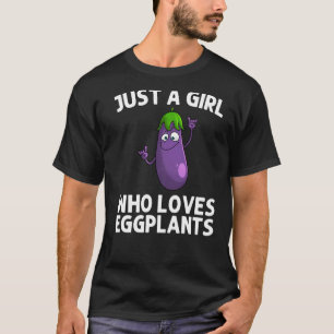 Eggplant For Girls Kids Vegetable Farming Fruit Ve T-Shirt