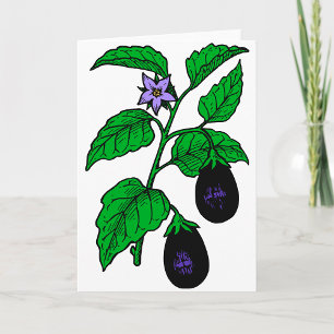 Eggplant Greeting Cards