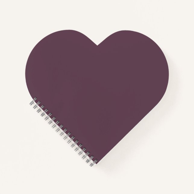Eggplant Heart Shaped Notebook (Front)