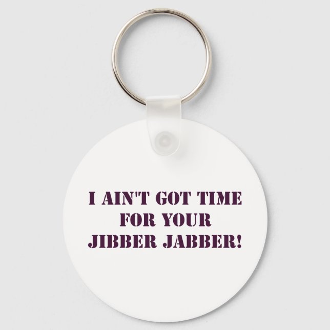 Eggplant Jibber Jabber Keychain (Front)